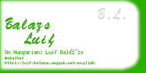 balazs luif business card